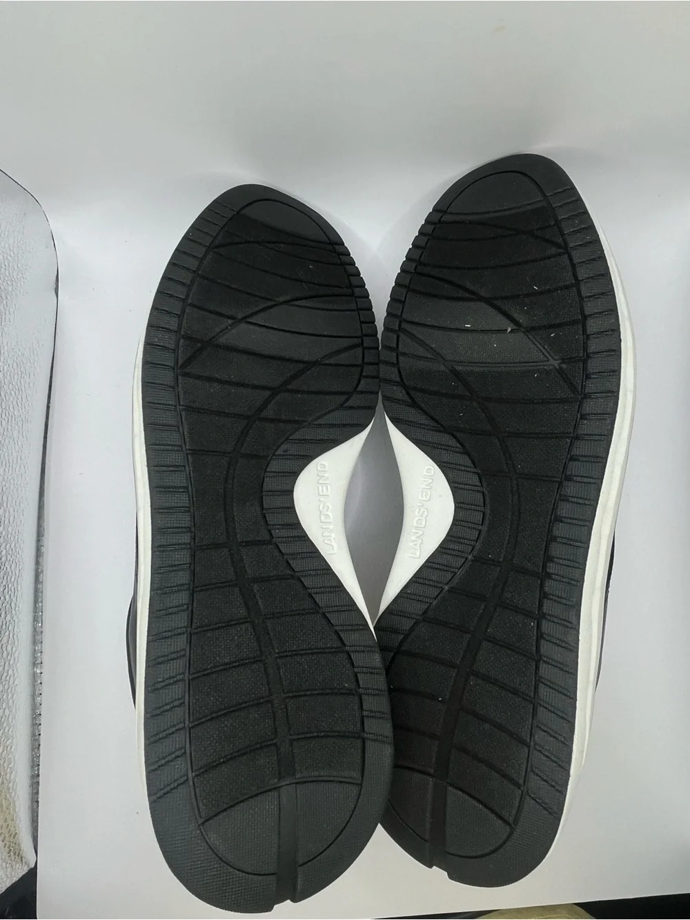 Lands' End New Men's Black Casual Lace-Up Shoes